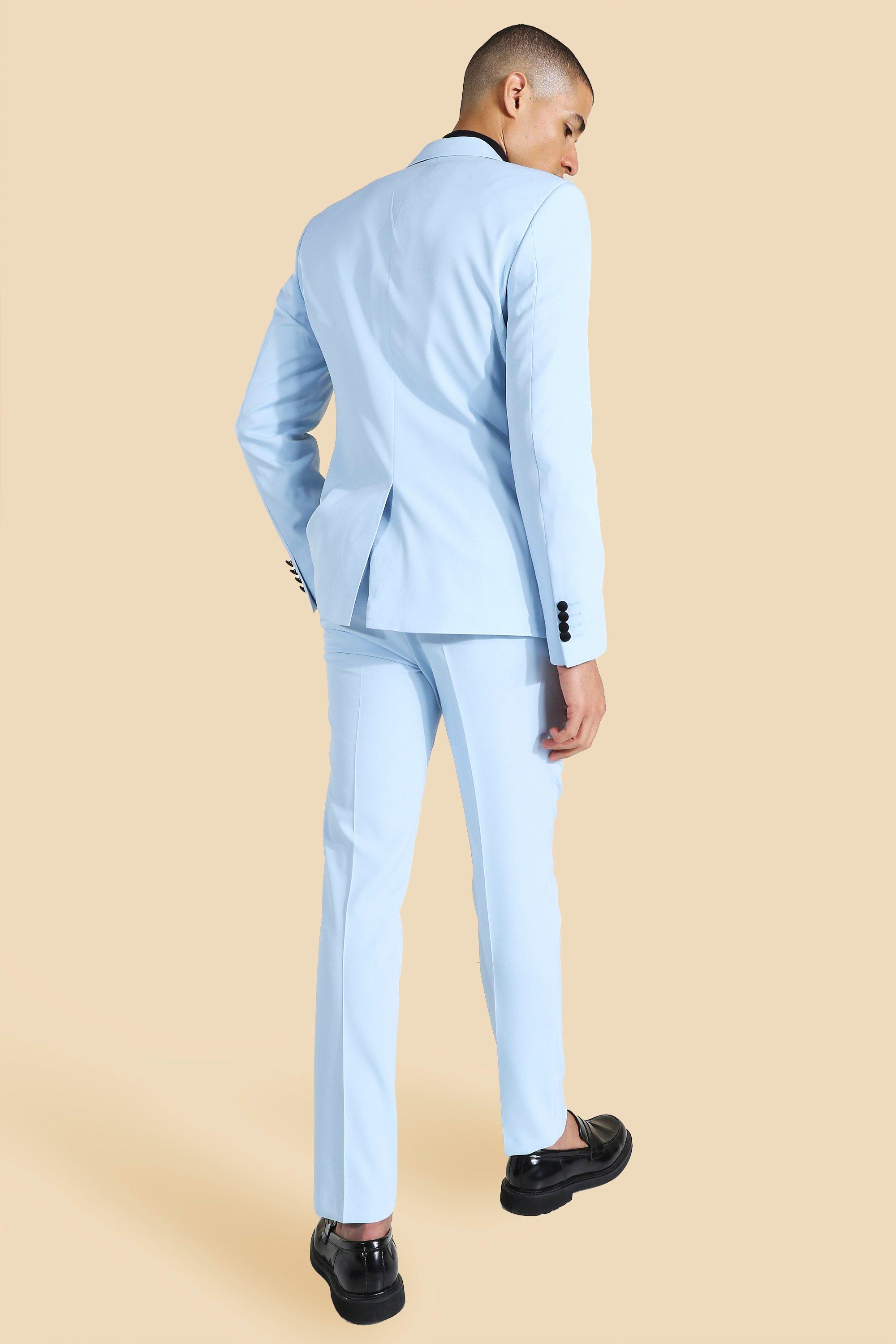 Notch Lapel Contrast Piping Skinny Jacket | boohoo
